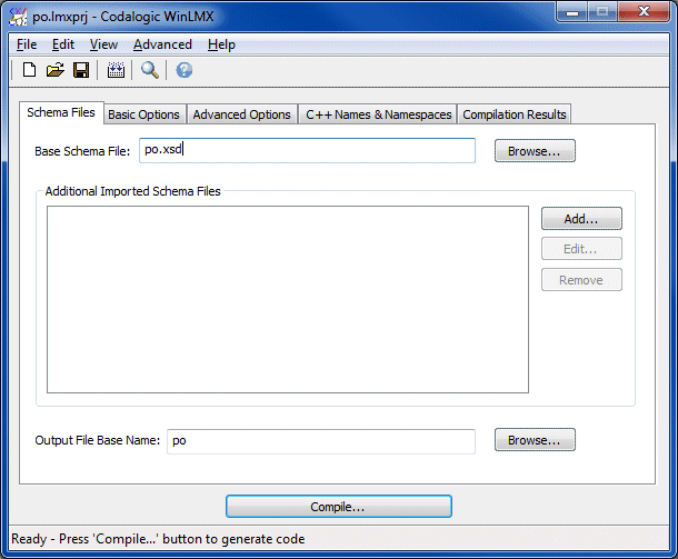 Codalogic LMX XML C++ Data Binding Code Generator